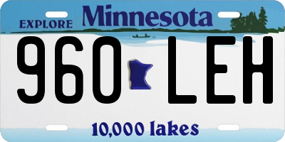MN license plate 960LEH