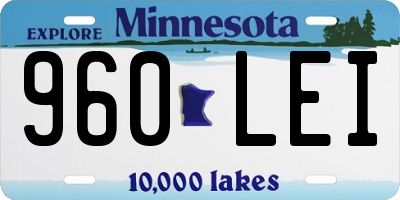 MN license plate 960LEI