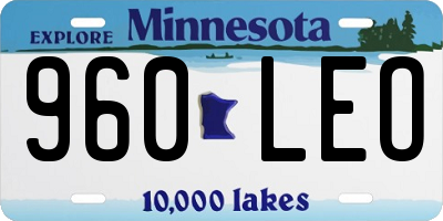 MN license plate 960LEO