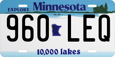 MN license plate 960LEQ