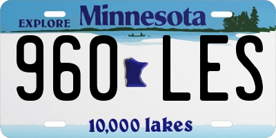 MN license plate 960LES
