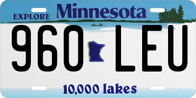 MN license plate 960LEU