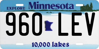 MN license plate 960LEV