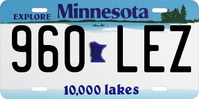 MN license plate 960LEZ