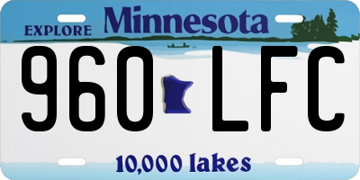 MN license plate 960LFC
