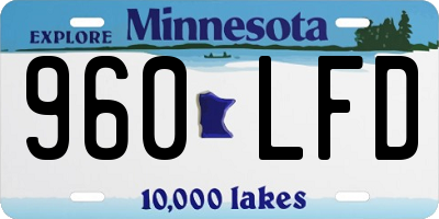 MN license plate 960LFD