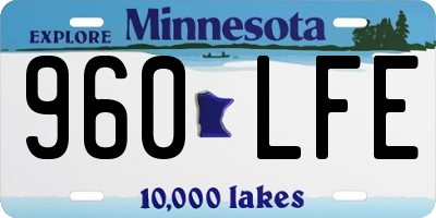 MN license plate 960LFE