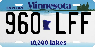 MN license plate 960LFF