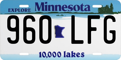 MN license plate 960LFG