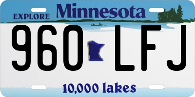 MN license plate 960LFJ