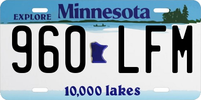 MN license plate 960LFM