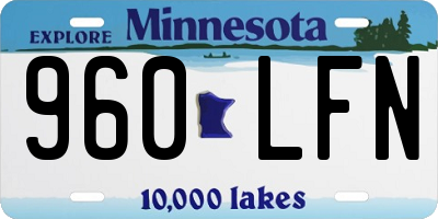 MN license plate 960LFN