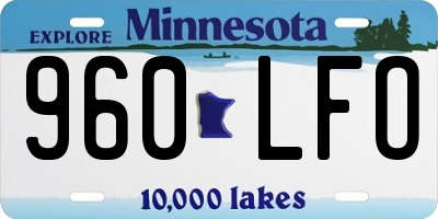 MN license plate 960LFO