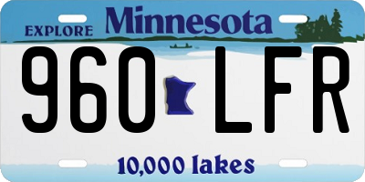 MN license plate 960LFR