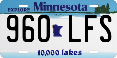 MN license plate 960LFS