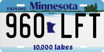 MN license plate 960LFT