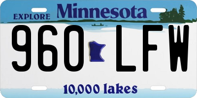 MN license plate 960LFW