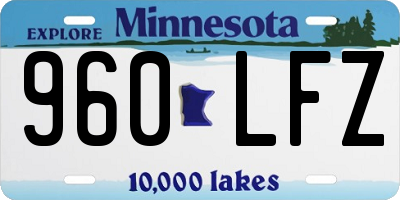 MN license plate 960LFZ