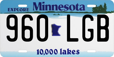 MN license plate 960LGB