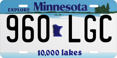 MN license plate 960LGC