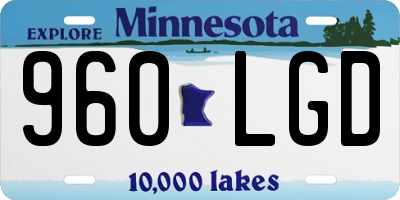 MN license plate 960LGD