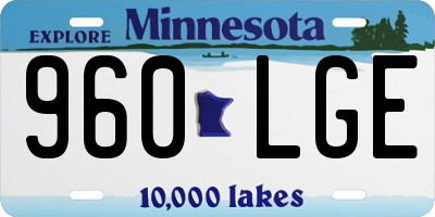 MN license plate 960LGE
