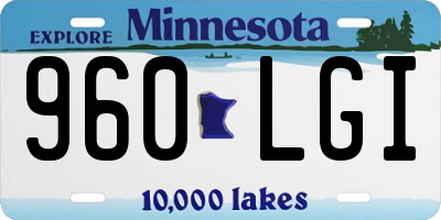 MN license plate 960LGI