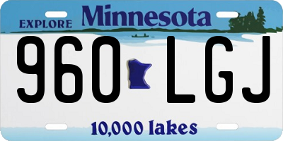 MN license plate 960LGJ