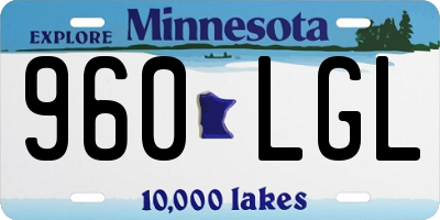 MN license plate 960LGL