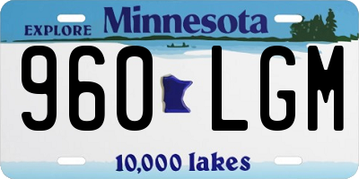 MN license plate 960LGM