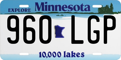 MN license plate 960LGP