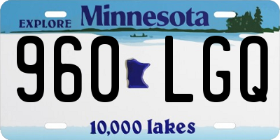 MN license plate 960LGQ