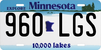 MN license plate 960LGS