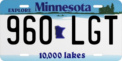 MN license plate 960LGT