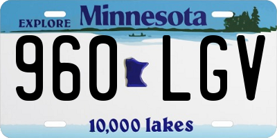 MN license plate 960LGV