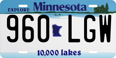 MN license plate 960LGW