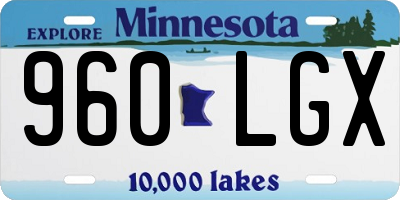 MN license plate 960LGX