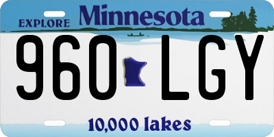 MN license plate 960LGY
