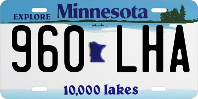 MN license plate 960LHA