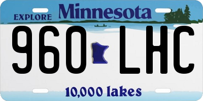 MN license plate 960LHC