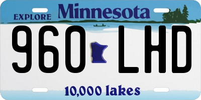 MN license plate 960LHD