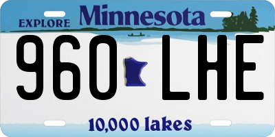 MN license plate 960LHE