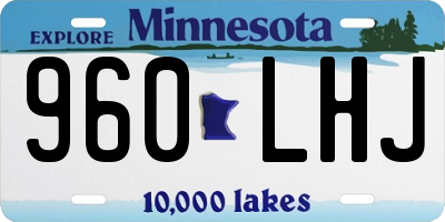 MN license plate 960LHJ