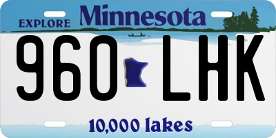 MN license plate 960LHK