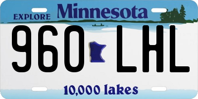 MN license plate 960LHL