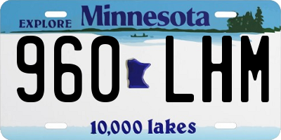 MN license plate 960LHM