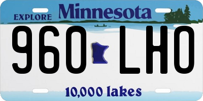 MN license plate 960LHO