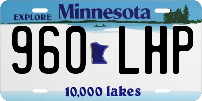 MN license plate 960LHP
