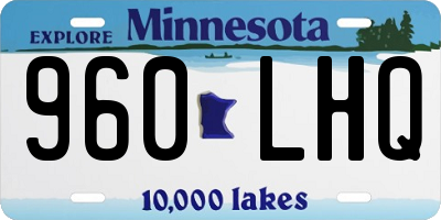 MN license plate 960LHQ