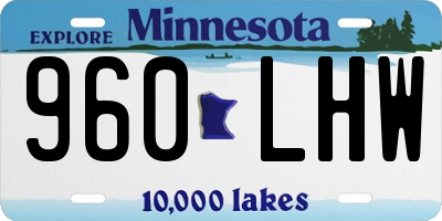 MN license plate 960LHW